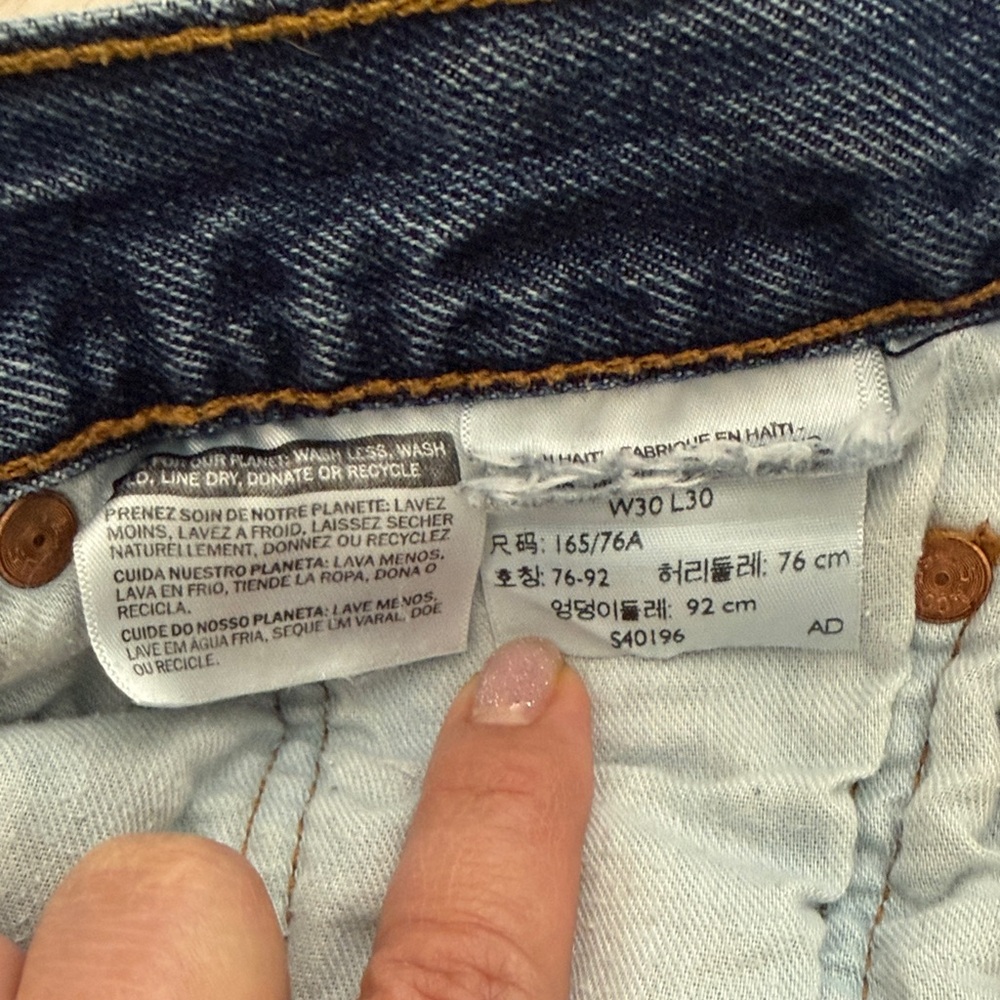 Levi's 501 Original Fit Jeans w30 L30 Button Fly Vintage Classic Straight Icon - Picture 5 of 13